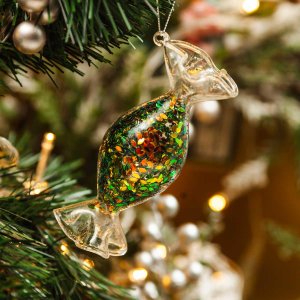 Украшение елочное Холидей Классик Фигурка Конфета Кэдбери зеленая