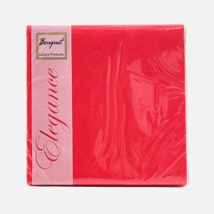 Салфетки Букет Колор красные бумажные 33*33 2сл 20шт