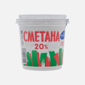 Сметана Зеленый луг 20% пл/ст 300г