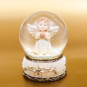 Фигурка декор в стек шаре Ангел D6,5см L6,5 W6,5 H9см стекло
