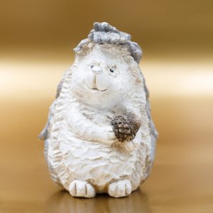 Фигурка декор Ежик L13 W13 H17см магнезия