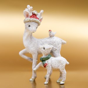 Фигурка декор Олени L6,5 W3,5 H9см полимер