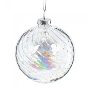 Украшение елочное Шар D8см L8 W8 H9см стекло