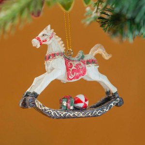 Украшение елочное Лошадка подвесн L8,5 W2 H7,5см полимер 782414