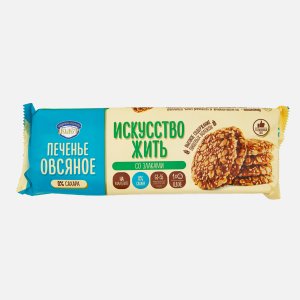 Печенье Полет Искусство жить Овсяное со злаками на мальтите 200г