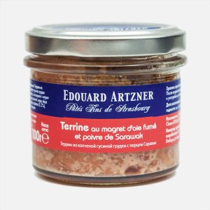 Террин Эдуард Арцнер из копч гусин грудки с перцем Саравак ст/б 100г