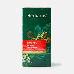 Чай Гербарус Имбирь/мята зеленый 24пак*2г к/к 48г