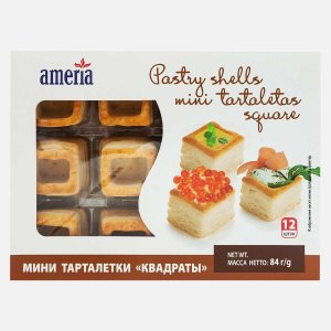 Тарталетки Америа Мини квадраты 12шт 84г