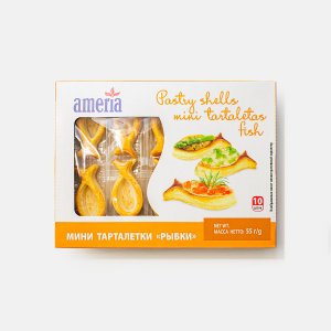 Тарталетки Америа Мини рыбки 10шт 55г