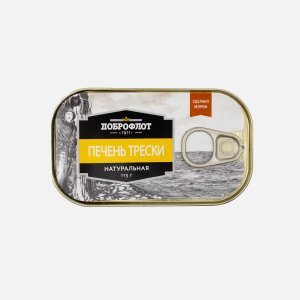 Печень трески Доброфлот атлантическая натуральная ж/б/кл 115г