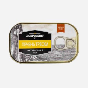 Печень трески Доброфлот атлантич натуральная ж/б/кл 115г