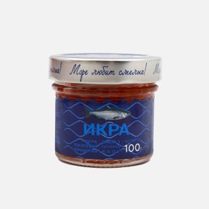 Икра Путина лососевая зернистая Кета соленая ст/б 100г