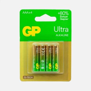 Элемент питания GP Ультра Алкалине G-TECH 24А AАA 4шт