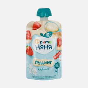 Пудинг ФрутоНяня молочный с клубникой 2% с 18мес 90г