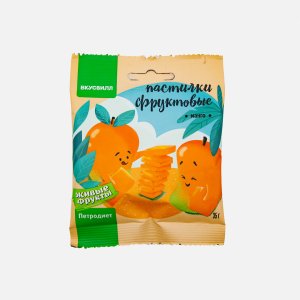 Пастилки Вкусвилл Живые фрукты Манго 35г