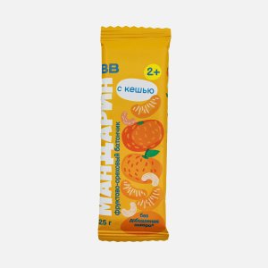 Батончик Вкусвилл Мандарин фруктово-ореховый детский 25г