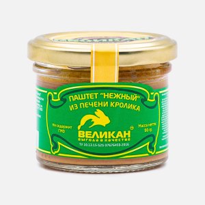 Паштет Великан Нежный из печени кролика ст/б 90г