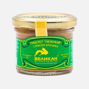 Паштет Великан Нежный с мясом кролика ст/б 90г