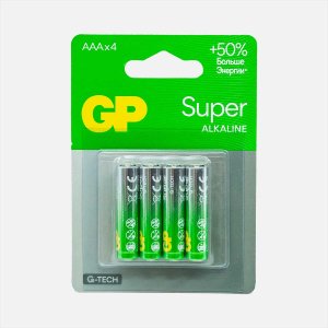 Элемент питания GP Супер Алкалине G-TECH 24А ААA 4шт