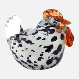 Фигурка Эвис Курочка-4 декор микс гутная работа 10см стекло