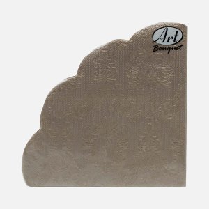 Салфетки Арт букет Рондо Золотистый жемчуг d32см бум 33*33см 3сл 12лист