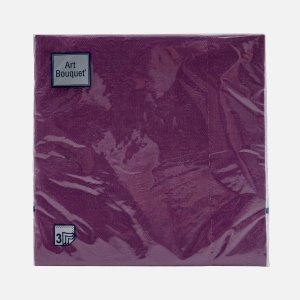 Салфетки Арт букет Барокко Баклажан бум 33*33см 3сл 16лист