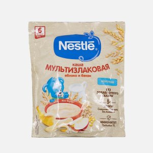 Каша Нестле Мультизлаковая 4 злака Яблоко/банан молочная с 6мес 200г