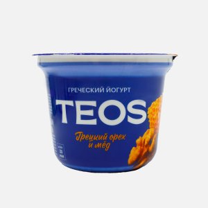 Йогурт Теос Греческий Грецкий орех и мёд 2% пл/ст 250г