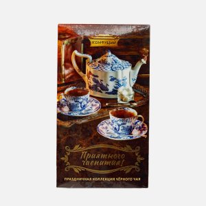 Чай Конфуций Крепкий 23 фев черный с лепест василька к/к 70г