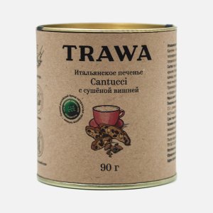 Печенье Трава Кантуччи с сушеной темной вишней 90г