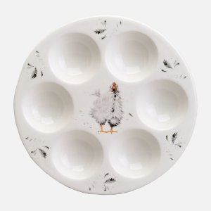 Блюдо Лефард на 6 яиц Фани Хенс 18х18х2,5см керамика 358-2292