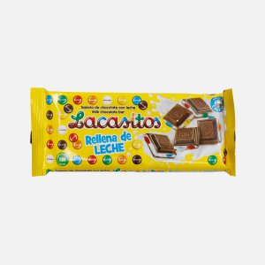 Шоколад Лакаситос молочный со сливочной начинкой и драже 100г