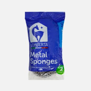 Мочалка Ломберта для посуды 2шт металлическая 9,6*3,5*1,8см