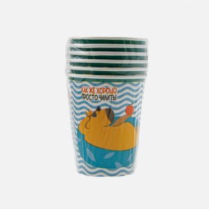 Набор НД Плей стаканов Капибара на чиле 250мл 6шт бум 23*15*7см