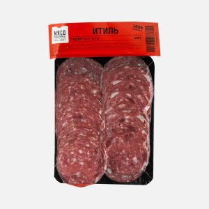 Колбаса Сервелат Итиль в/к нарезка Колбасный цех 100г