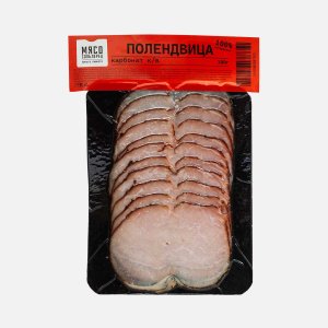 Полендвица копченая на дровах к/в нарезка Колбасный цех 100г