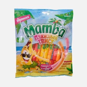 Конфеты Мамба Пляжный твист ассорти жевательные 150г