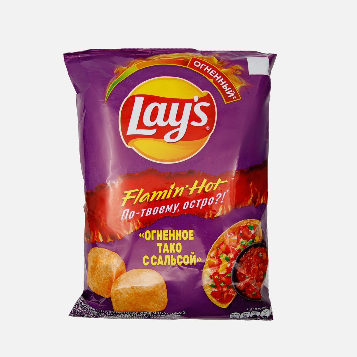 Чипсы Лэйс Флеймин Хот Огненное тако с сальсой 105г Чипсы Лэйс Флеймин Хот Огненное тако с сальсой 105г