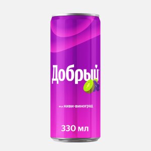 Напиток Добрый Киви-виноград газ ж/б 0,33л