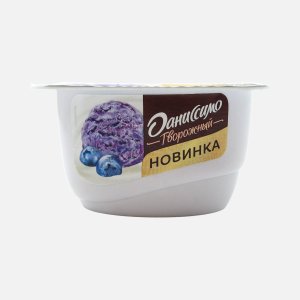 Продукт творожный Даниссимо Черничный пломбир 5.6% пл/ст 130г