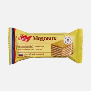 Пирожное Протеин Рекс Вокруг света Медовик протеиновое 40г