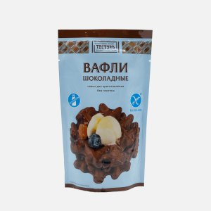 Смесь Тестовъ для приготовления Вафли шоколадные безглютеновые 200г