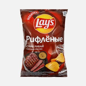 Чипсы Лэйс Стейк Рибай переч соус 140г