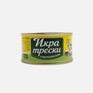 Икра трески Вкусные консервы атлантической стерил ж/б/кл 120г
