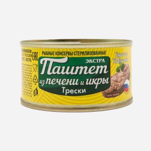 Паштет Вкусные консервы из печени и икры трески ж/б/кл 120г