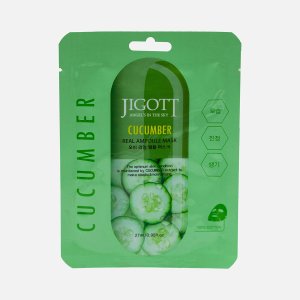 Маска Джиготт д/лица тканевая ампульная с экст огурца 27мл