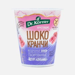 Шококранчи Др Корнер злаковые Клубничные с йогуртом глазированные 40г