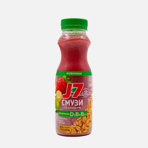 Продукт питьев J-7 Смузи со злаками Клубника/банан/яблоко б/сах 300мл