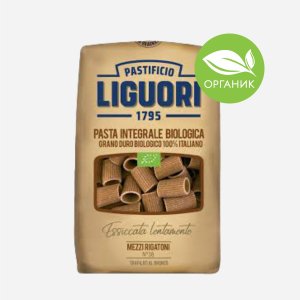 Мак. изд. Лигуори Мецци Ригатони Органик цельнозерн пшен 500г