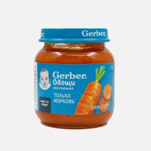 Пюре Гербер Морковь с 4мес ст/б 125г
